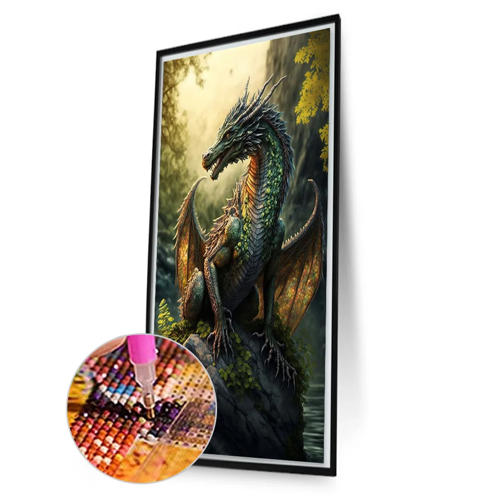 Full Round Drill Diamond Painting - Western Dragon - 40*40cm