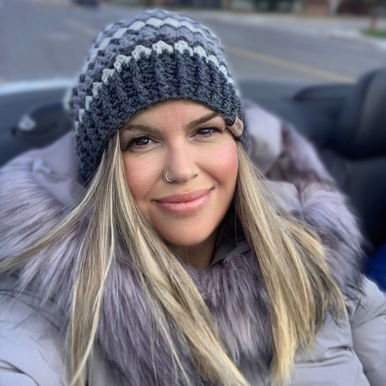 CROCHET PATTERN - Rainer Crochet Slouchy Hat Pattern - Striped Crochet Slouchy Hat Pattern - Easy Crochet Pattern - Striped Crochet Hat