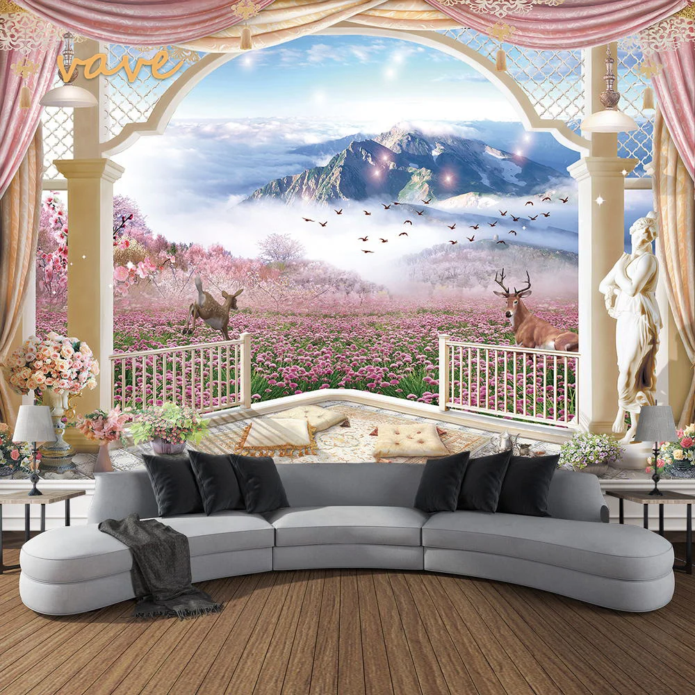 Athvotar Mountain Tree Cloth Large Tapestry Wall Hanging Boho Witchcraft Hippie Tapestry Home Room Decor Aesthetic Decoration 703-0