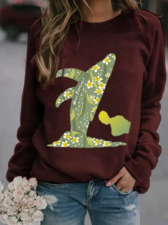 Women's Maui Forever Print Sweatshirt