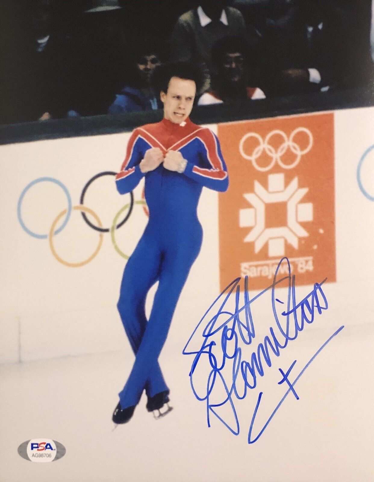 Scott Hamilton Signed Autographed US Figure Skating 8x10 Photo Poster painting Psa/Dna