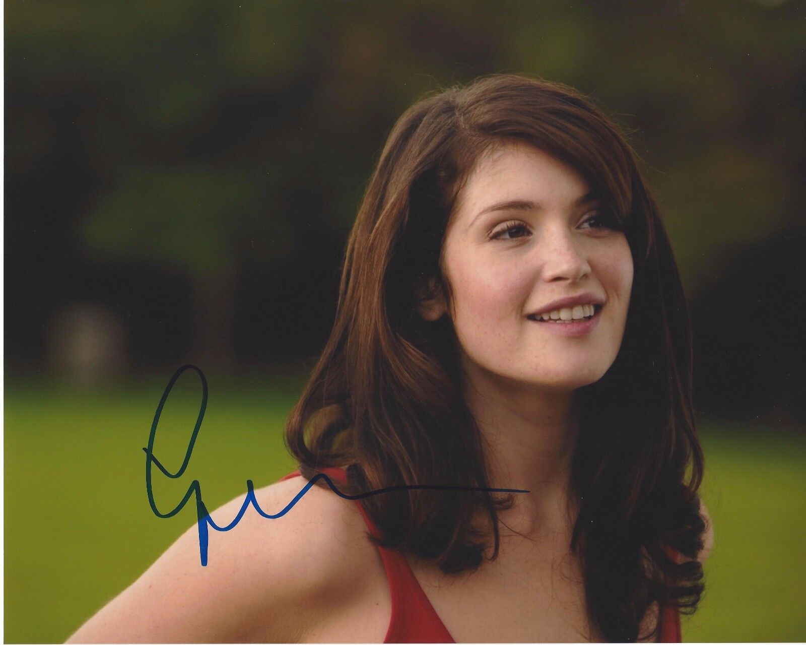 ACTRESS GEMMA ARTERTON SIGNED QUANTUM OF SOLACE 8X10 Photo Poster painting B W/COA TAMARA DREWE