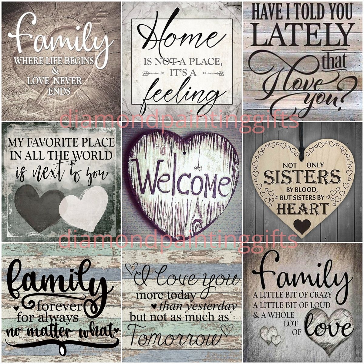 Diamondpaintinggifts Full Drill Diamond Painting Family Love