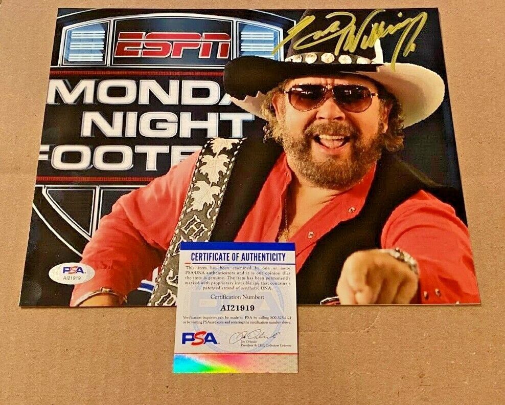 HANK WILLIAMS JR SIGNED MONDAY NIGHT FOOTBALL 8X10 Photo Poster painting PSA/DNA CERTIFIED #2