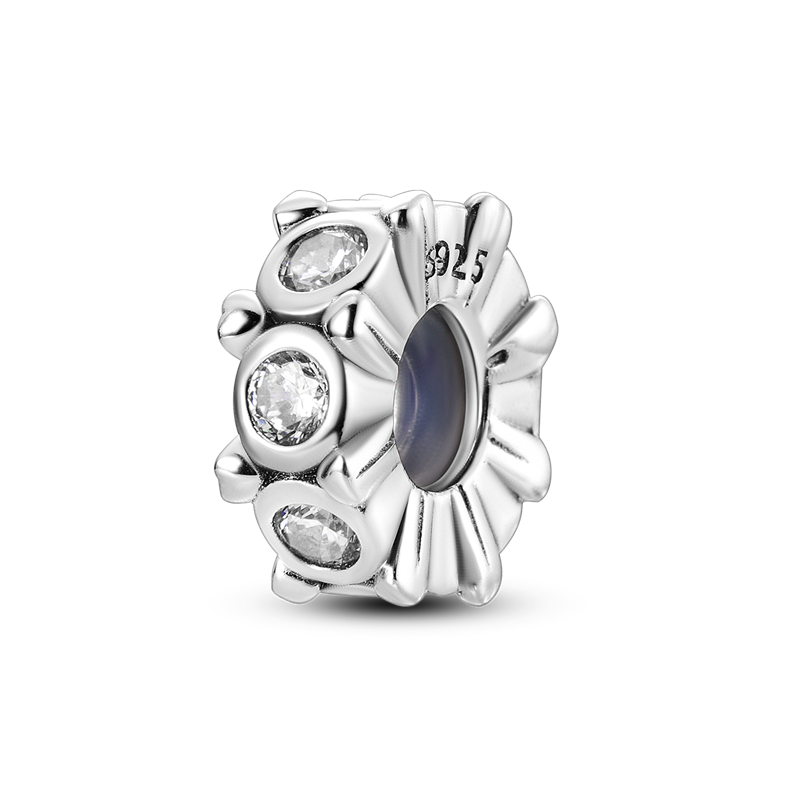 Sterling Silver Diamond wheel Pendant Chain for Women Snake Charms Bracelet DIY Jewelry KTC471