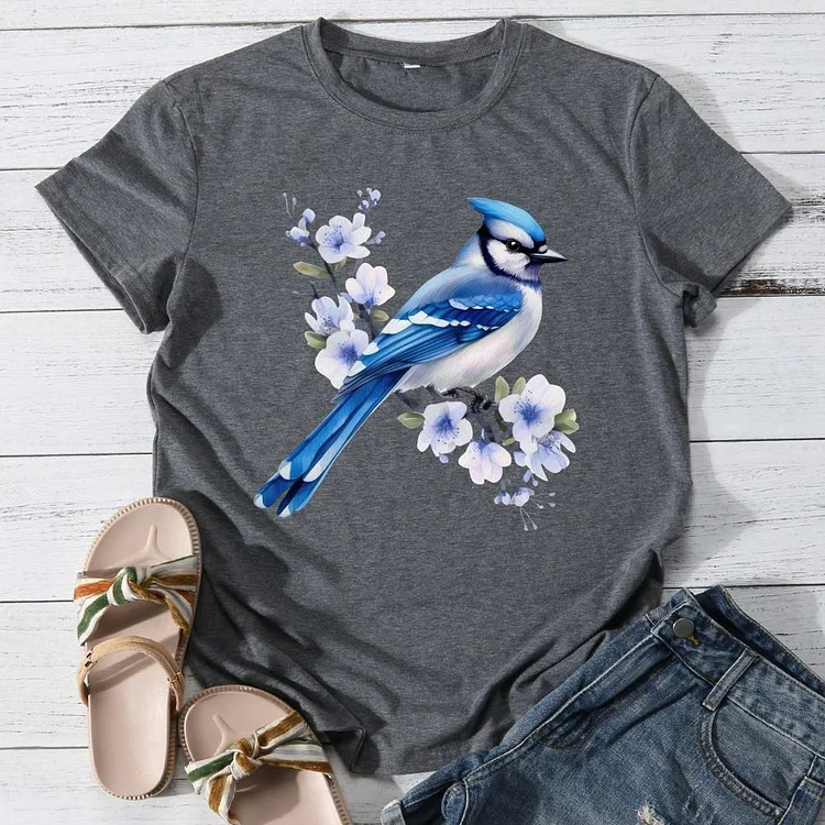 Nature animal bird Round Neck T-shirt-0025940