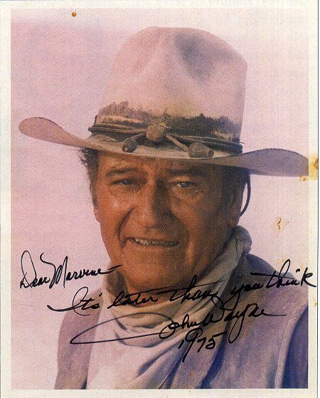 JOHN WAYNE Signed 'Cowboy' Photo Poster paintinggraph - Film Star Actor - preprint