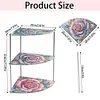 Plateau de rangement de fleurs en acrylique &agrave; 3 niveaux-bo&icirc;te de rangement de bricolage