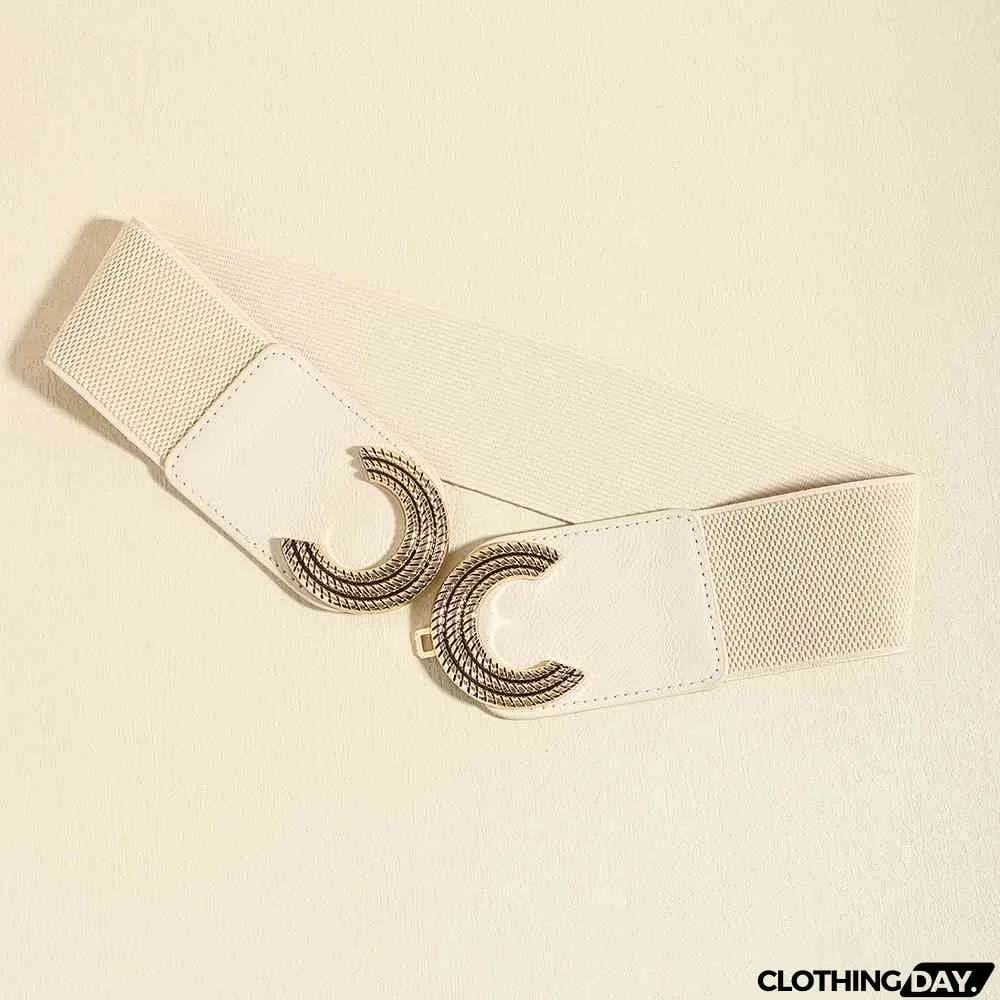 Double C Buckle Elastic Belt