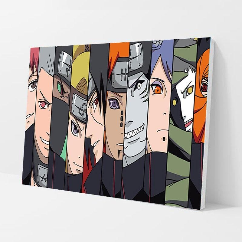 Lovinanime Diy Paint By Numbers Naruto Gifts For Kids And Adults Wall Art Home Decoration