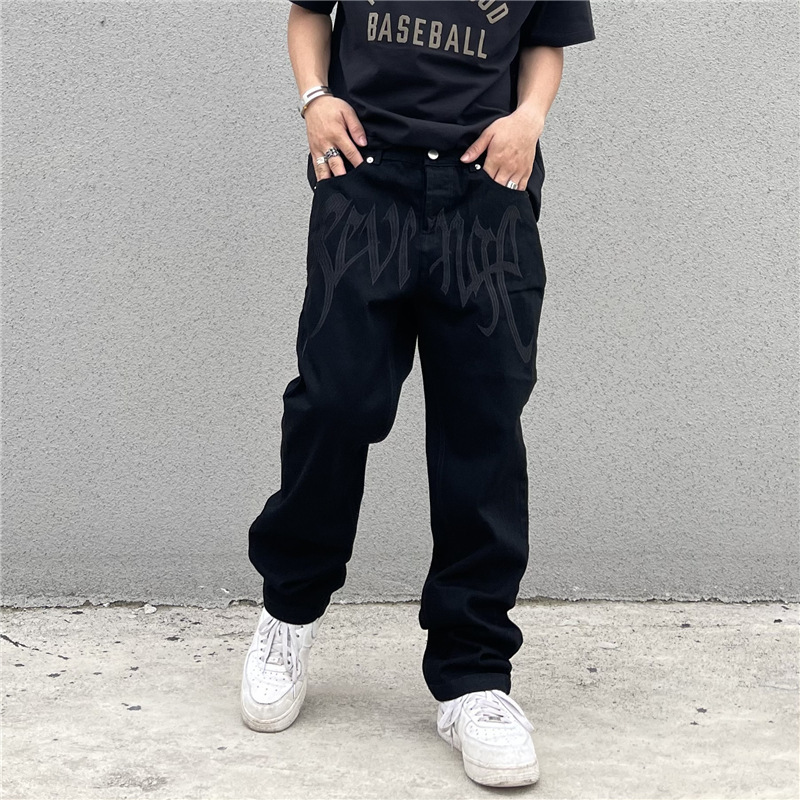 Street Retro Hip Hop Work Jeans