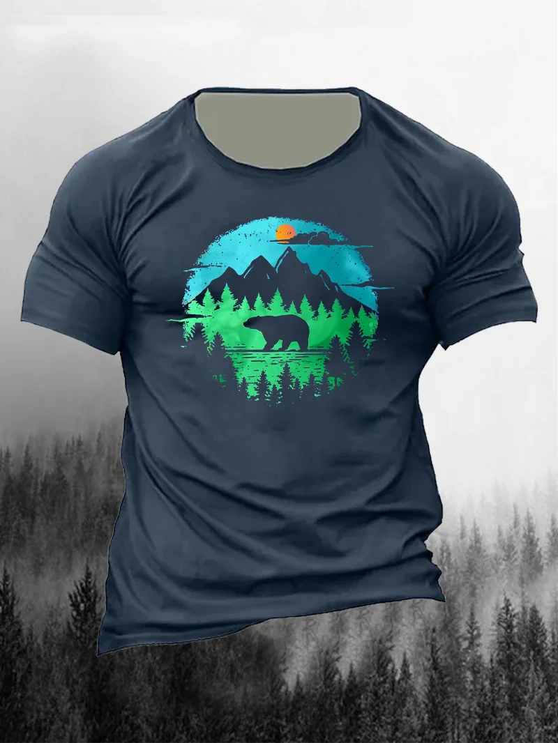 Outdoor Bear Printed Men's T-Shirt in  mildstyles