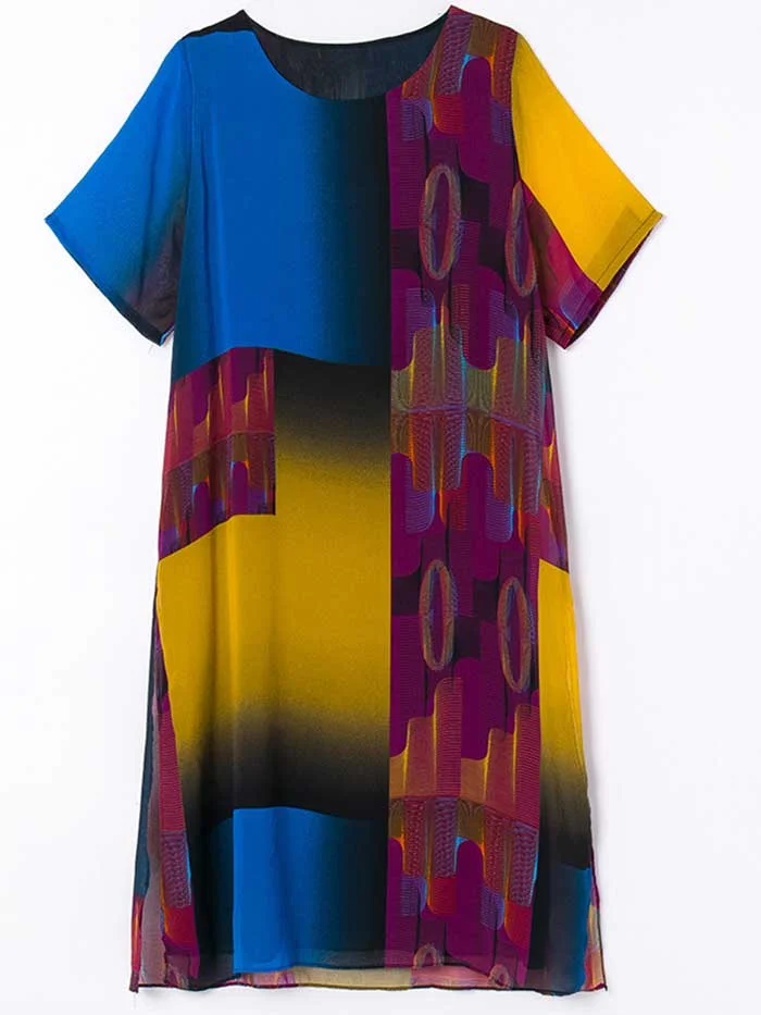 Women's new elegant silk dress