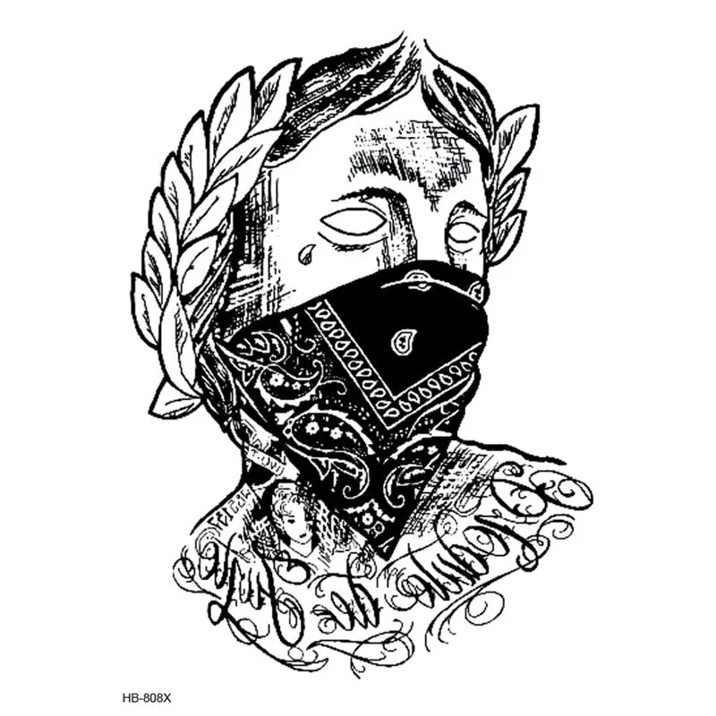 Temporary Tattoos Fake Tattoo Sticker Skull Joker Clown Tatto Hand Arm Foot Body Art Tiger Owl Tatoo Waterproof Tattoos