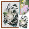 Watercolor Landscape-11CT Stamped Cross Stitch 40*60cm(Big Size)