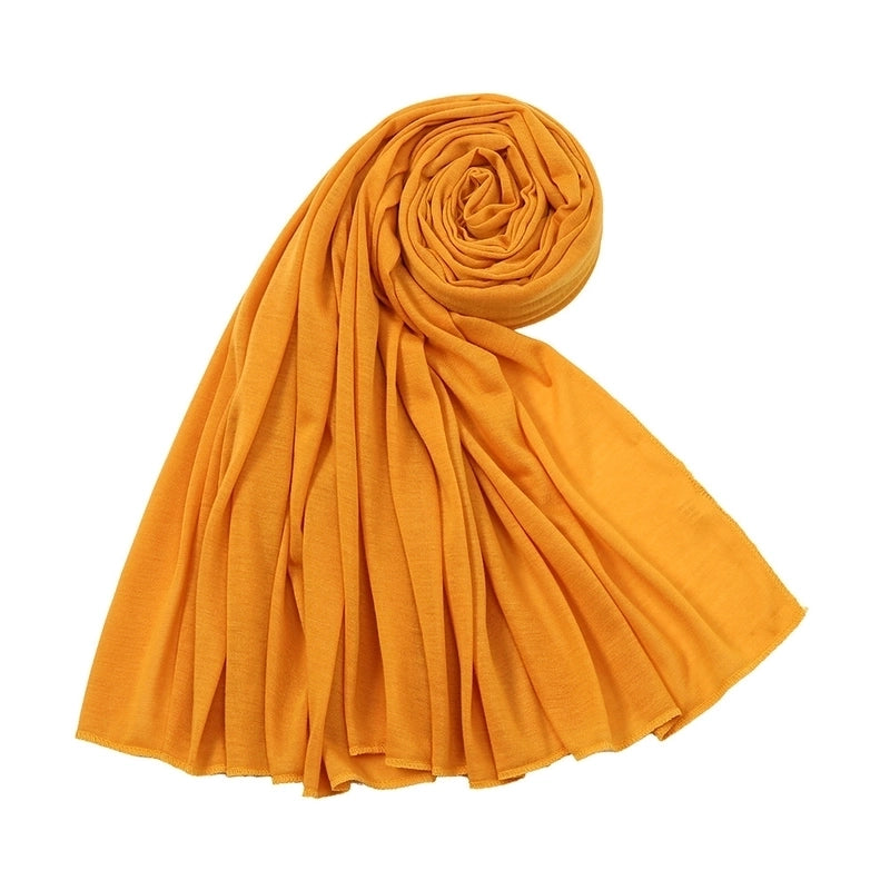 Women’s Minimalist Solid Color Mercerized Cotton Winter Scarves
