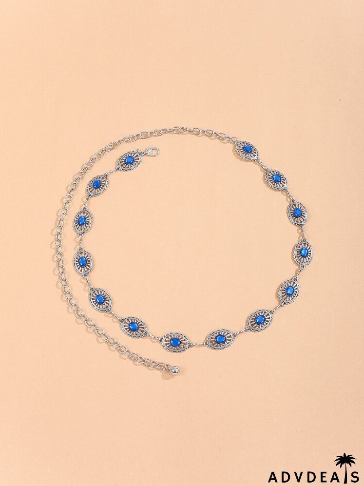 Hollow Out Geometric Decor Chain Belt