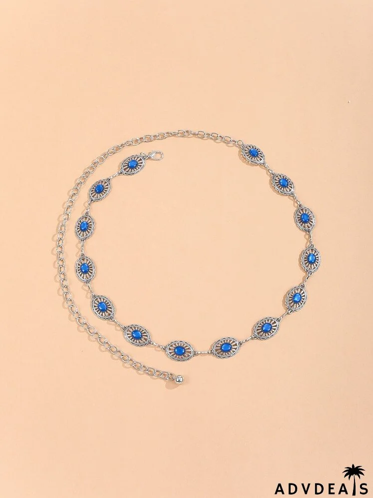 Hollow Out Geometric Decor Chain Belt