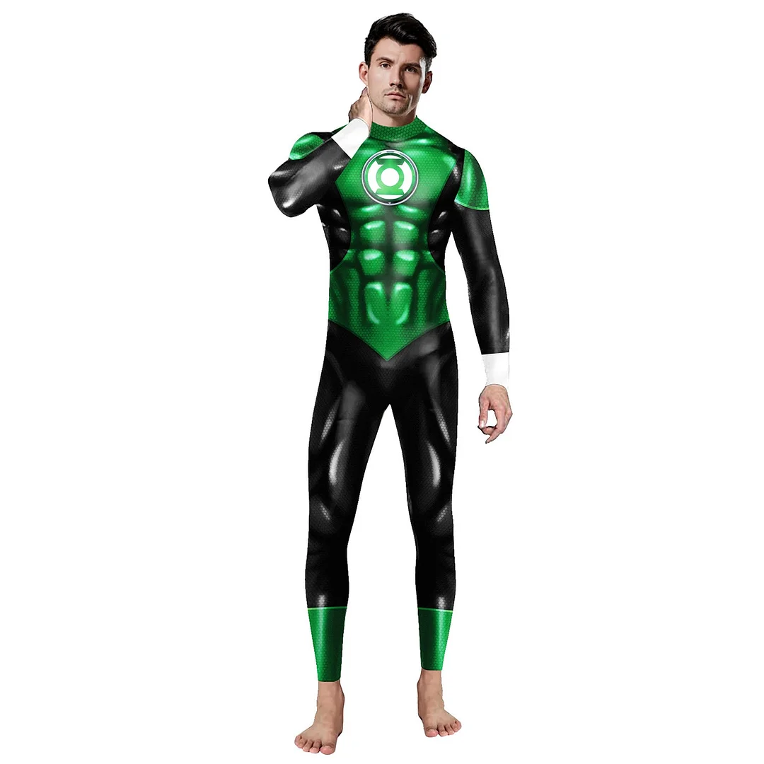 2021 Hot-Selling Superhero Green Lantern Costume-elleschic