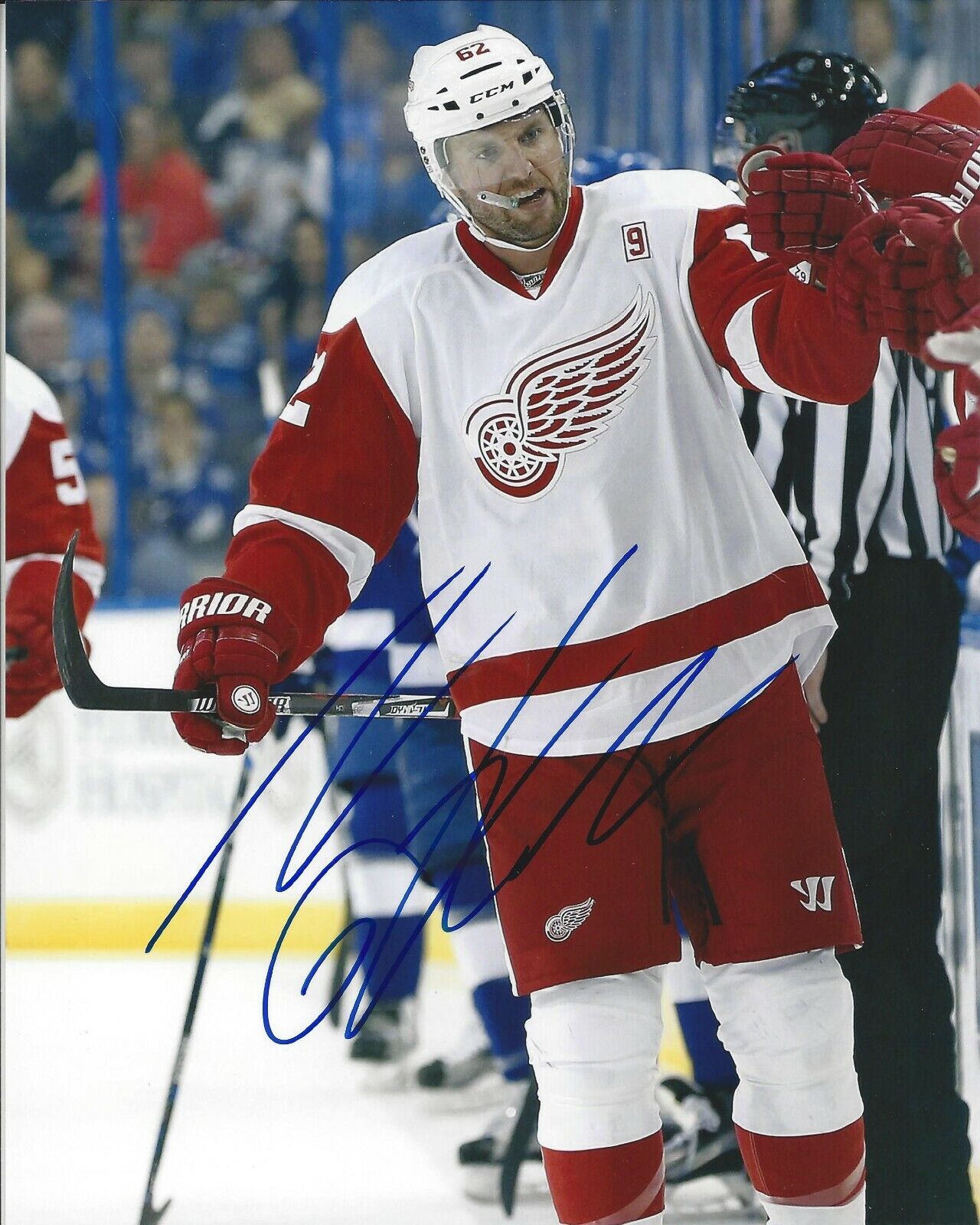 Thomas Vanek Autographed 8x10 Detroit Red WingsB310