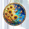 DIY Double Sided Special Shaped Glitter Sunflower Butterfly Diamond Art Hanging Kit
