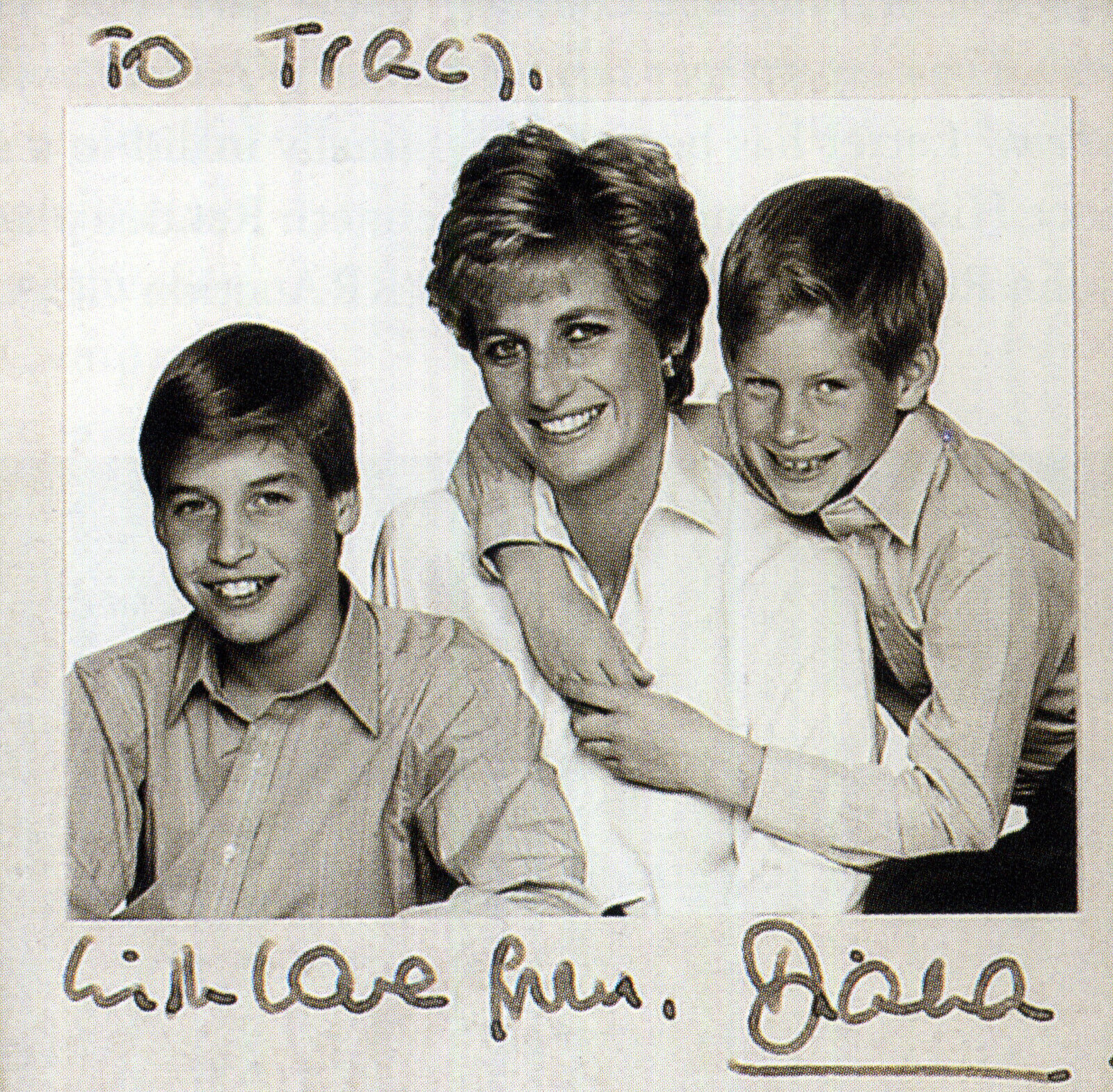 DIANA Princess Of Wales Signed Photo Poster paintinggraph - Royalty WILLIAM & HARRY - preprint