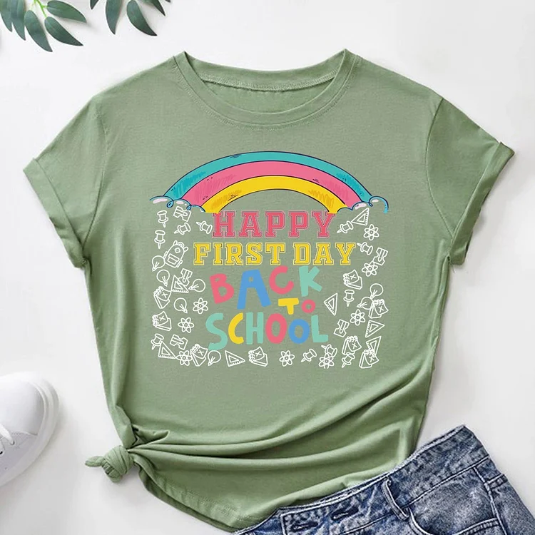 Happy First Day of School   T-Shirt Tee-06602