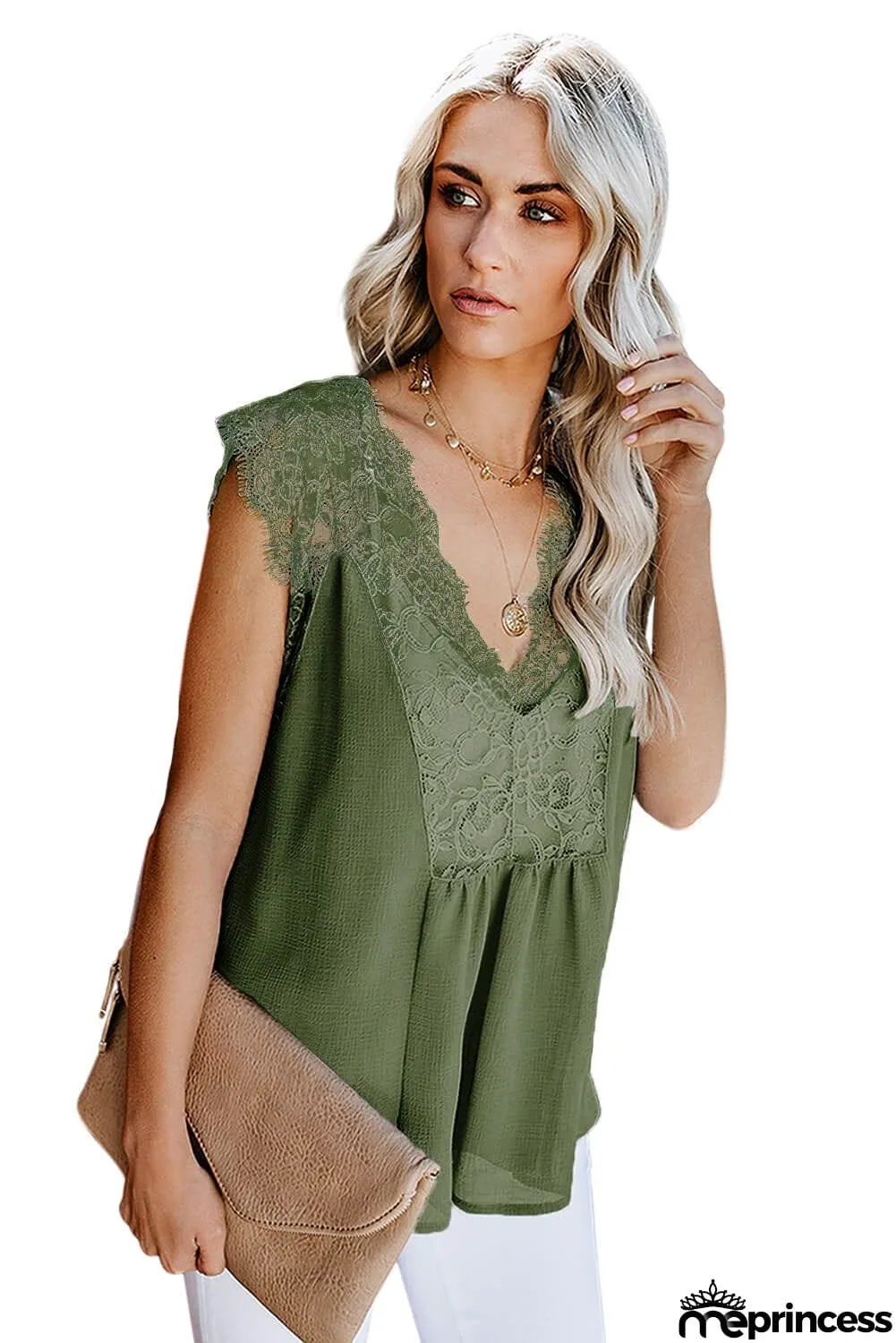 From A Dream Lace Tank Top with Vest