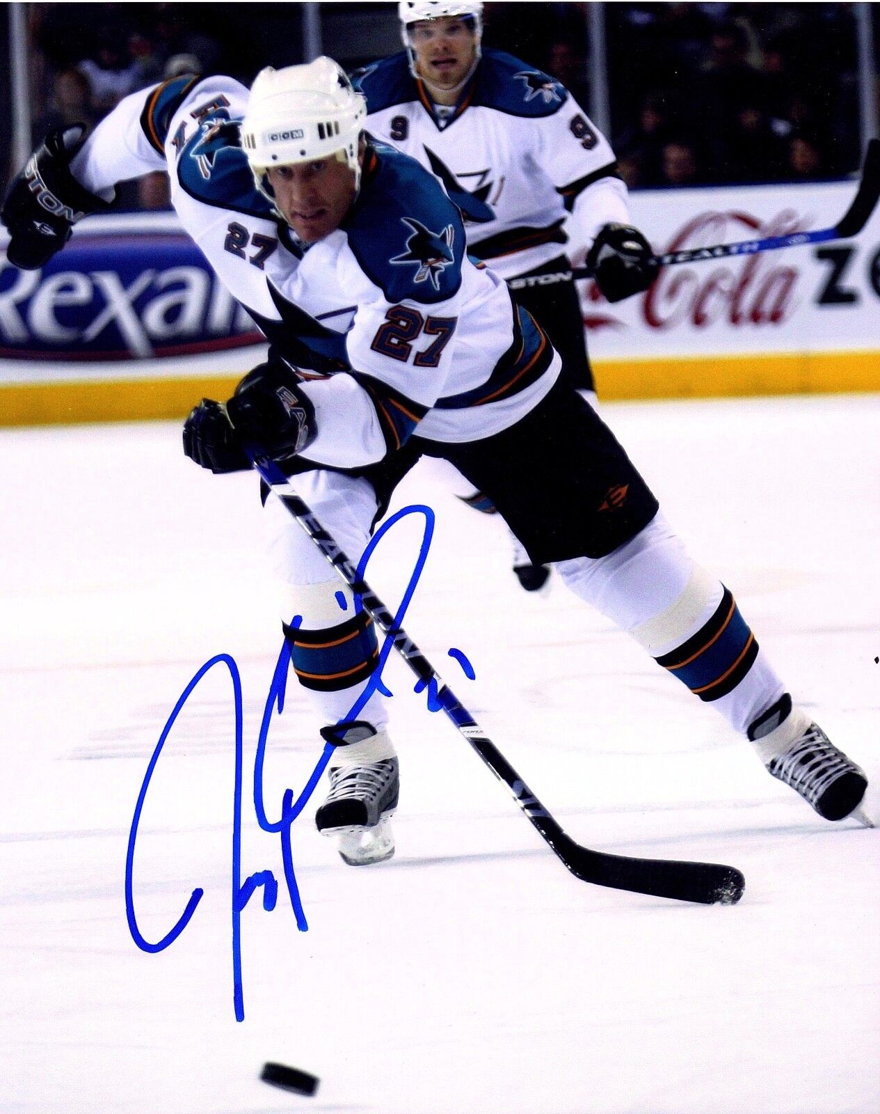 JEREMY ROENICK AUTOGRAPHED HAND SIGNED 8X10 Photo Poster painting SAN JOSE SHARKS w/COA