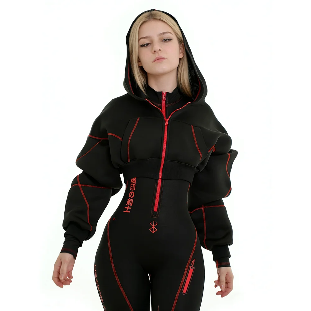 Cyberpunk Futuristic Mechanical Style Women's Sports Yoga Outfit Set