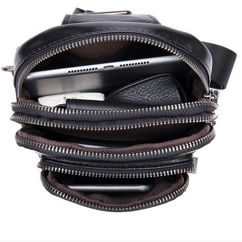 Leather Outdoor Casual Chest Bag Crossbody Bag