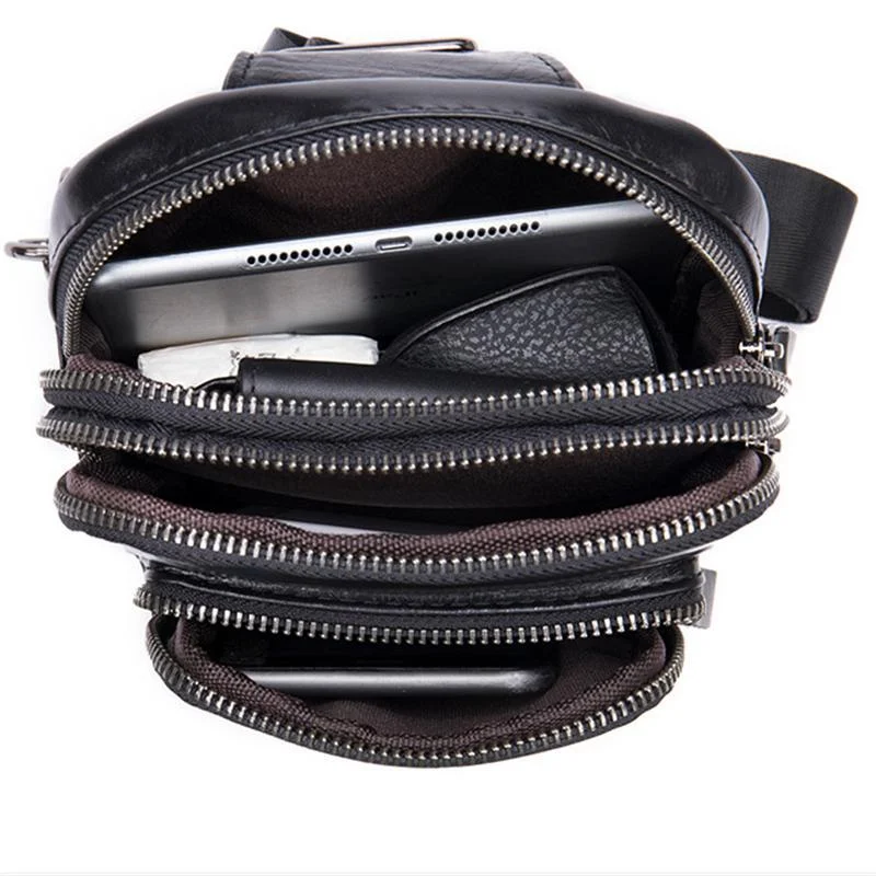 Leather Outdoor Casual Chest Bag Crossbody Bag