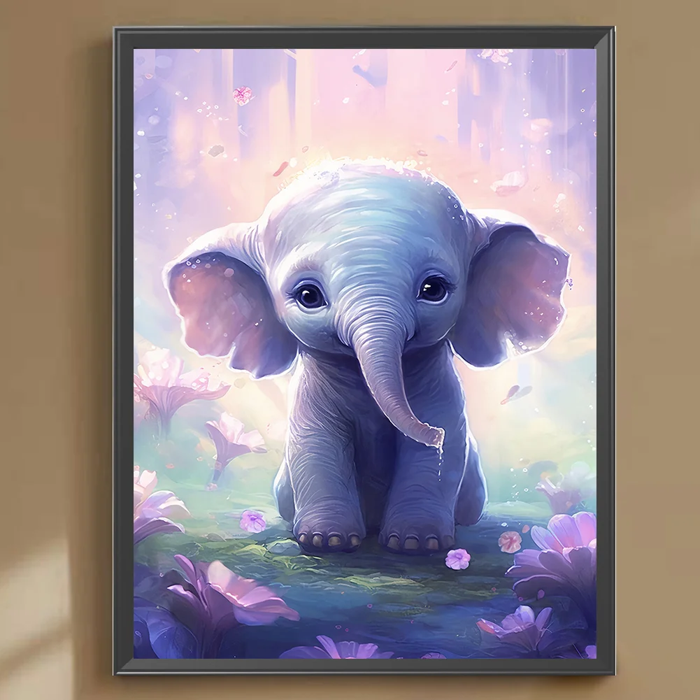 Diamond Painting - Full Round Drill - Elephant(Canvas|30*40cm)