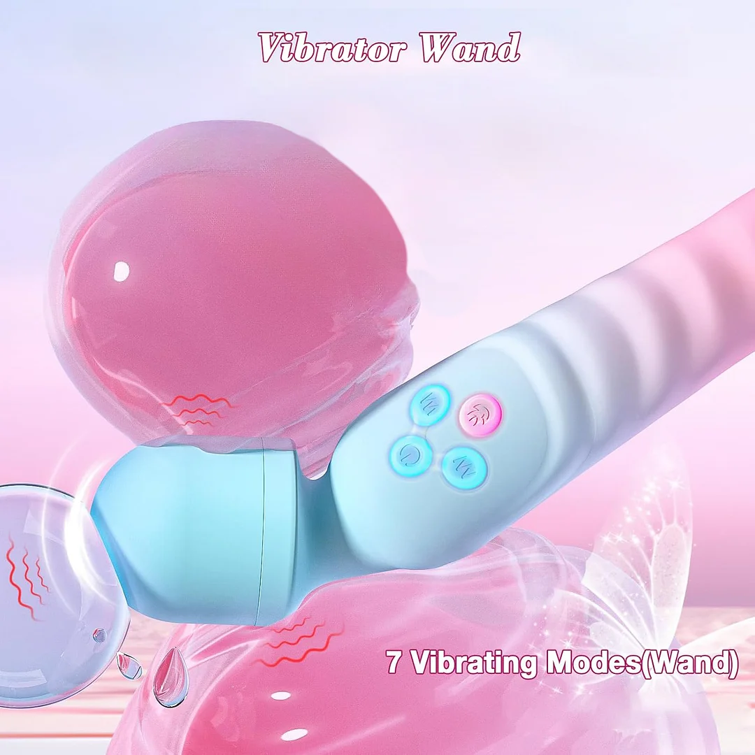 Aura – Heating Dual-Ended Wand Vibrator with Flexible Neck for Clitoral and Internal Stimulation