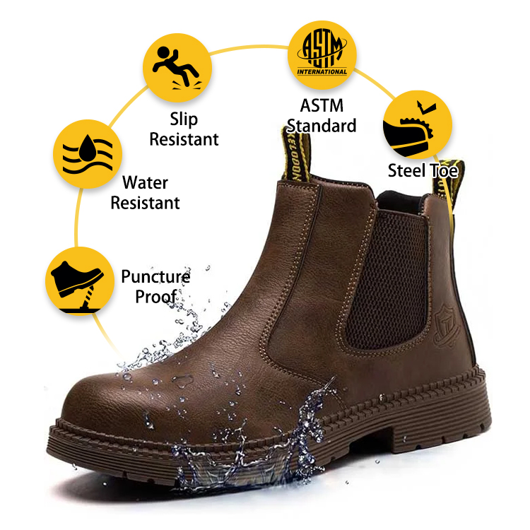 Men & Women ASTM F2413-18 Waterproof Steel Toe 6 Inch Leather Non Slip ...