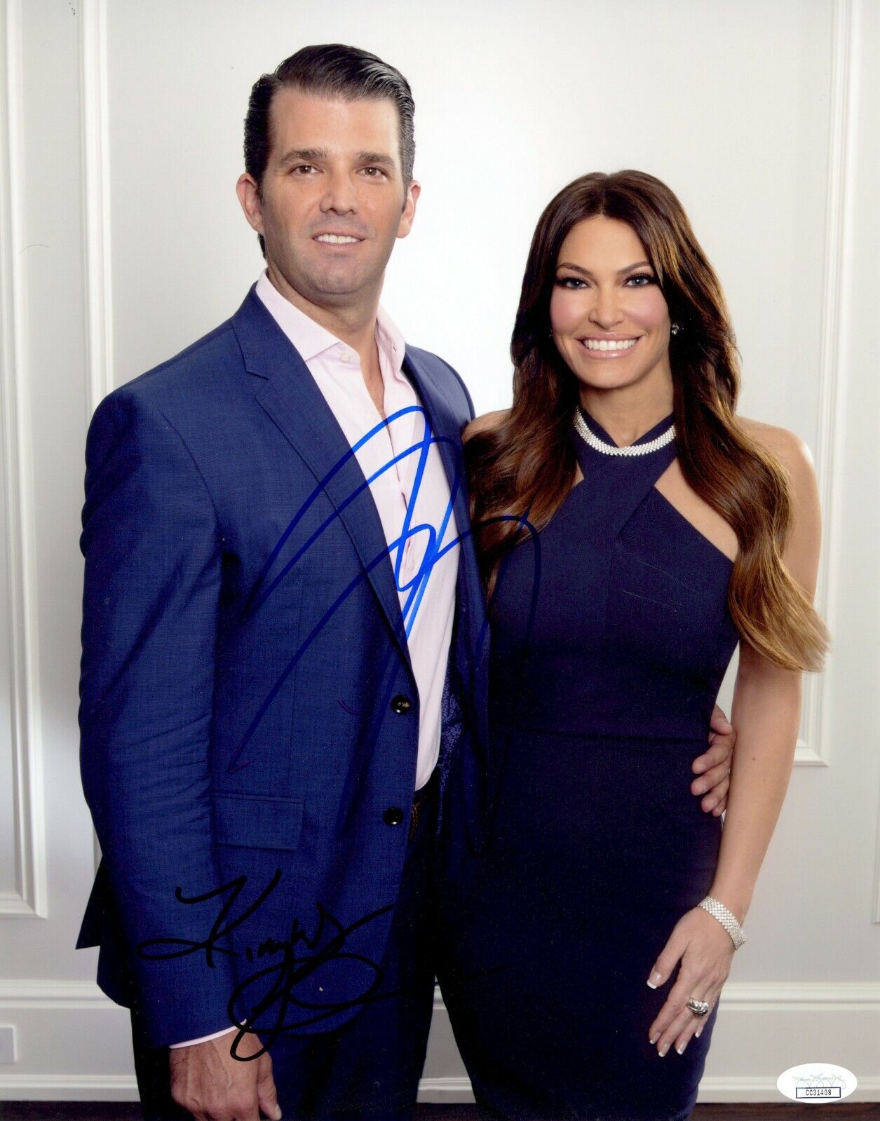 Donald Trump Jr Kimberly Guilfoyle Signed 11x14 Photo Poster painting JSA COA Auto Maga POTUS ?