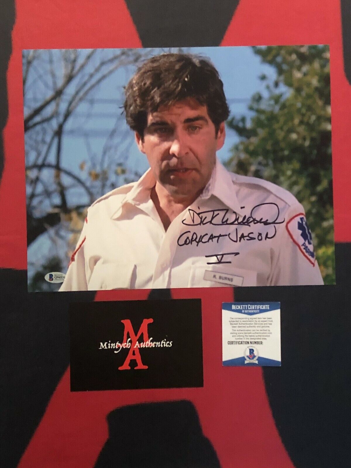 DICK WIEAND FRIDAY THE 13TH AUTOGRAPHED SIGNED 11x14 Photo Poster painting! JASON! BECKETT COA!