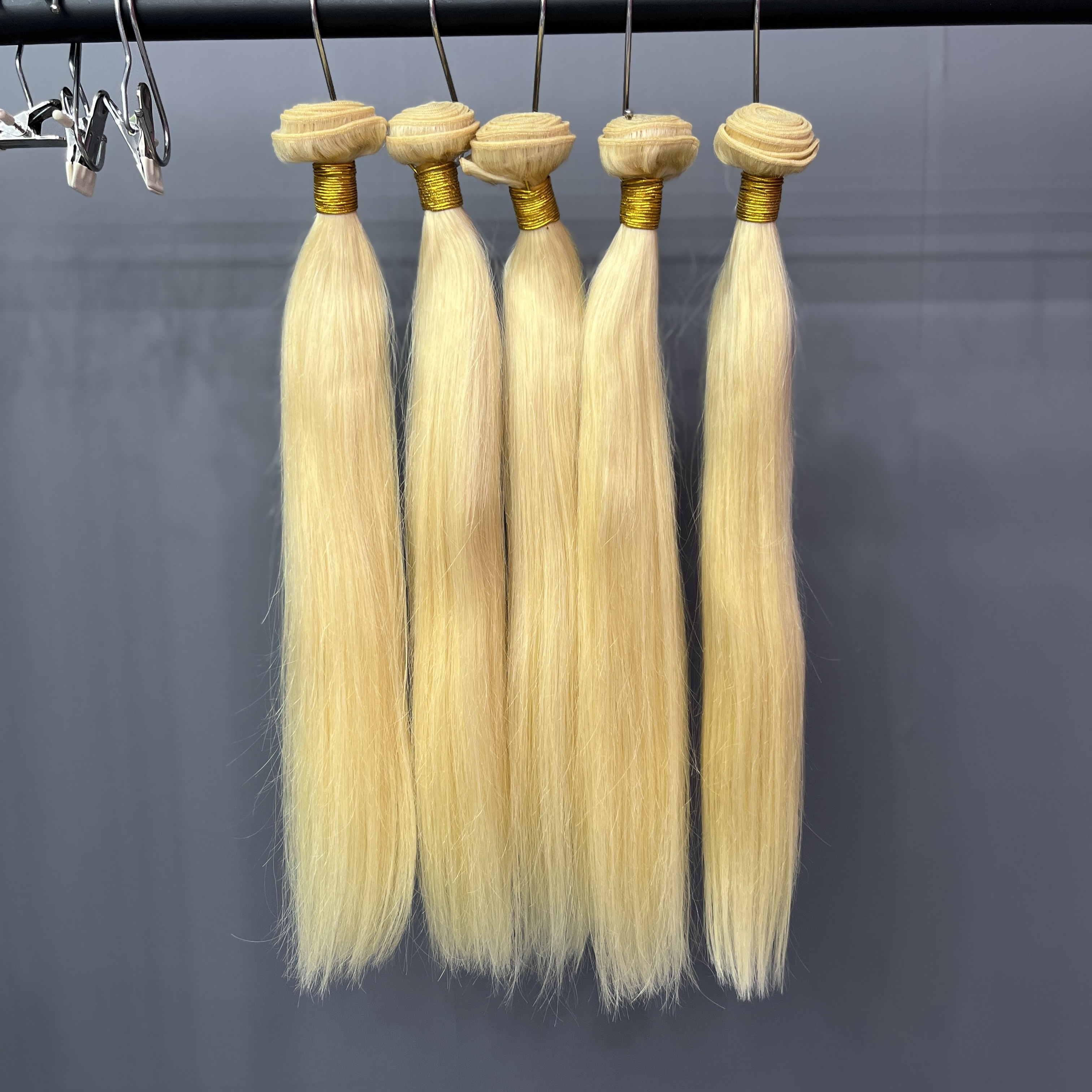 12A 3PCS 613 Blonde Straight Bundles 100% Human Hair Extension 