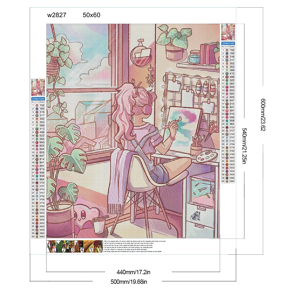 Diamond Painting - Full Round Drill - Girl(Canvas|50*60cm)