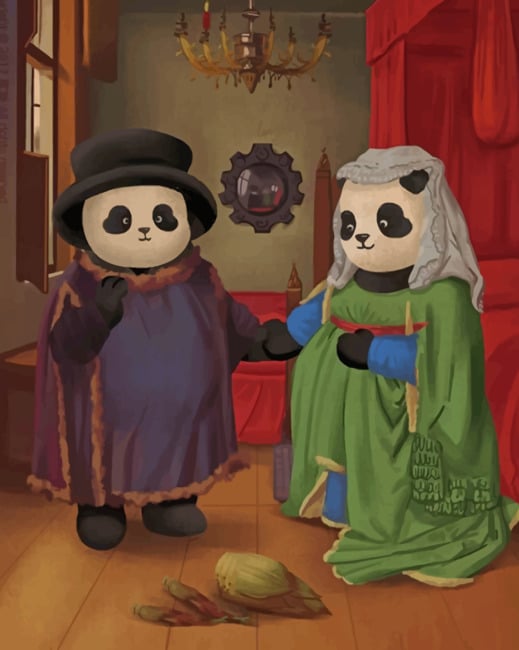 

Panda Couple – Paint By Numbers - 40*50CM, 501 Original