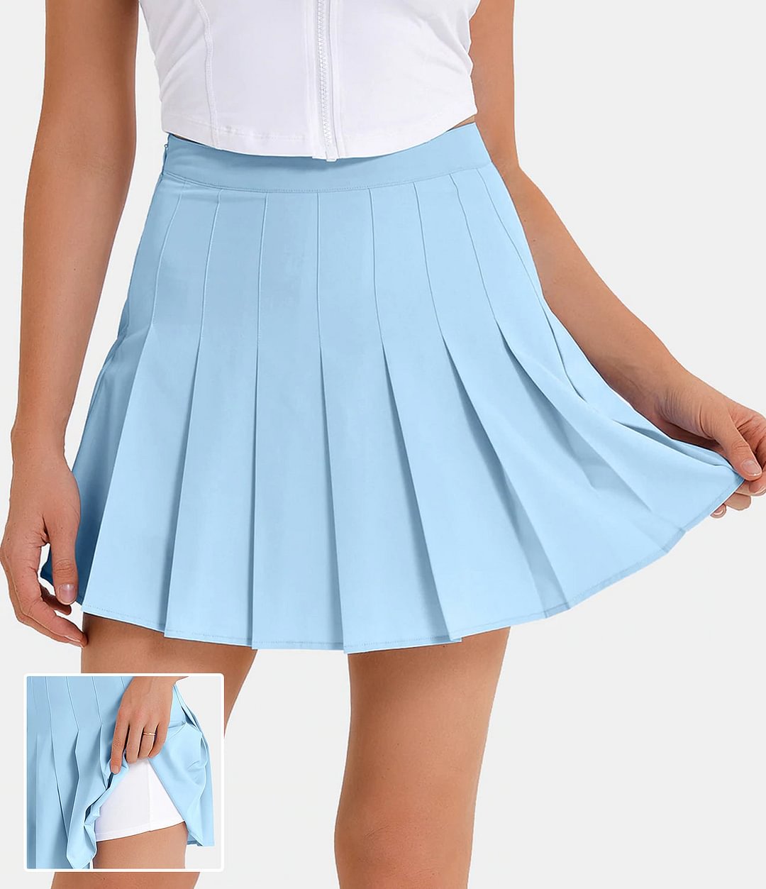 Everyday 2-in-1 Side Pocket Pleated Tennis Skirt-Airy