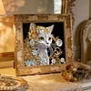 Katze speziell geformte 5D-DIY-Teilbohrer-Diamant-Mal-Kits f&uuml;r Erwachsene Anf&auml;nger Wohnaccessoires Diamanten Dots Edelstein-Kunstkits 11,81 x 11,81 Zo