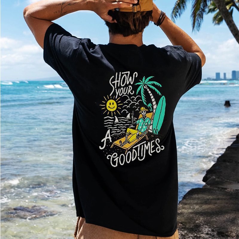 Beach Surf Holiday Graphic T-Shirt、、URBENIE