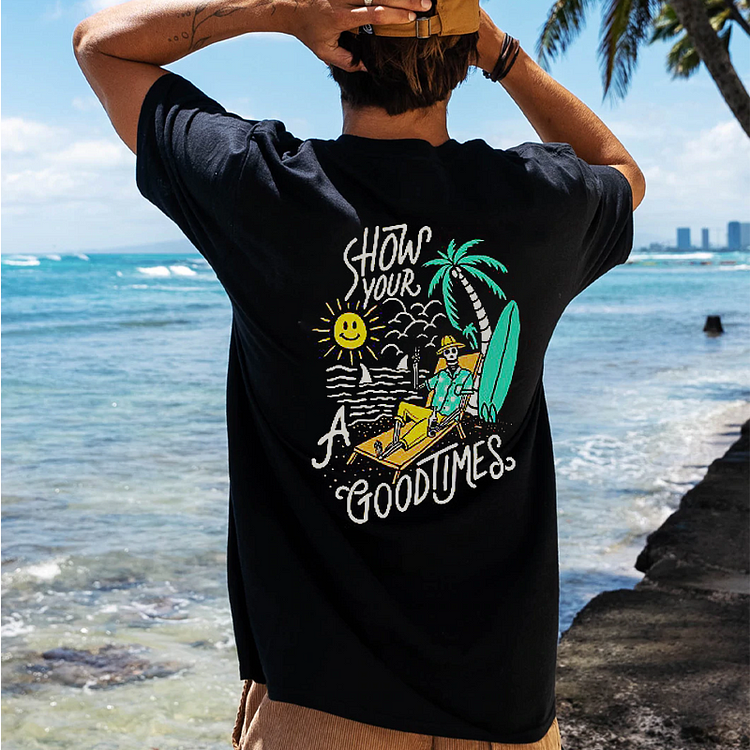 Beach Surf Holiday Graphic T-Shirt ec83