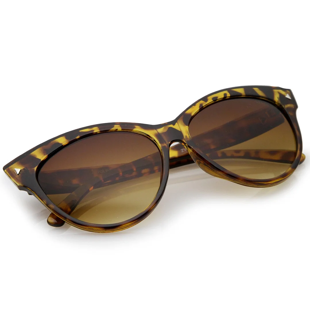 Women's Mod Oversize Horn Rimmed Cat Eye glasses 52mm