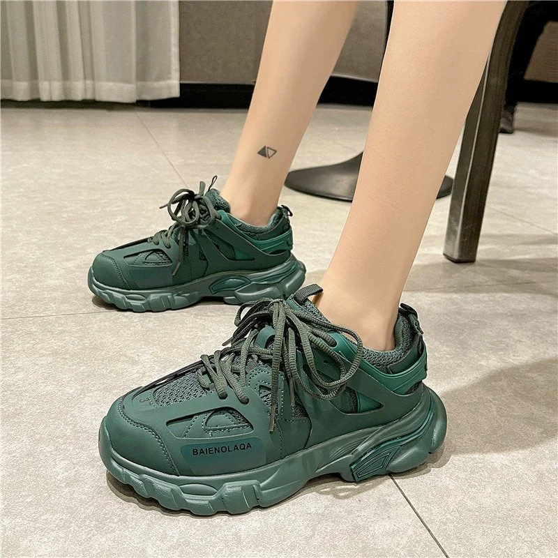 Winter Chunky Sneakers Women 2021 Trendy Designer Women's Dad Shoes Pink Sport Casual Shoes Fashion Women's Sneakers