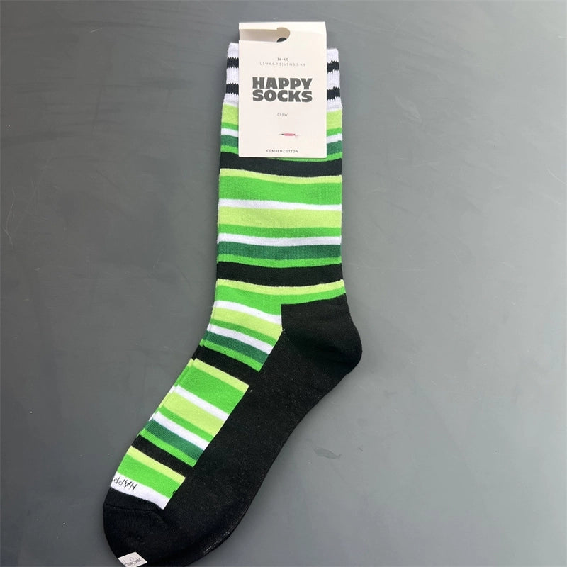 Women’s Vacation Minimalist Polka Dots Cotton Crew Socks A Pair