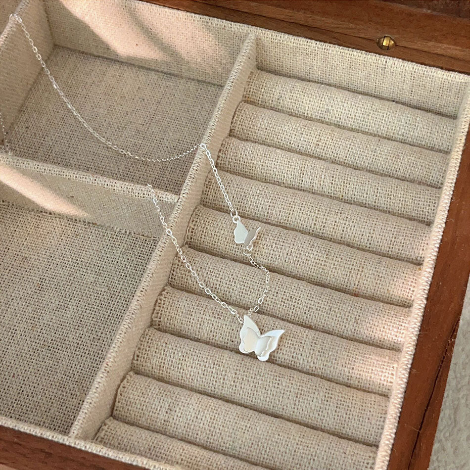 925 Sterling Silver Japanese / Korean Butterfly Silver Necklaces