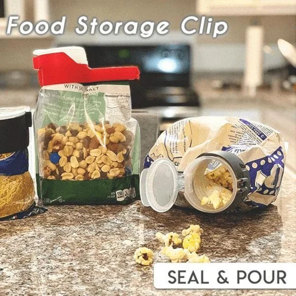 Seal And Pour Food Storage Bag Clip
