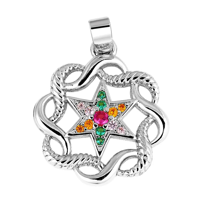 1 Piece 18.5*13.3MM Copper Zircon Geometric Heart Shape Flower Polished Pendant Jewelry Accessories